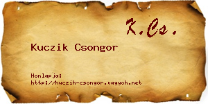 Kuczik Csongor névjegykártya