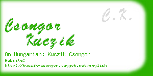 csongor kuczik business card